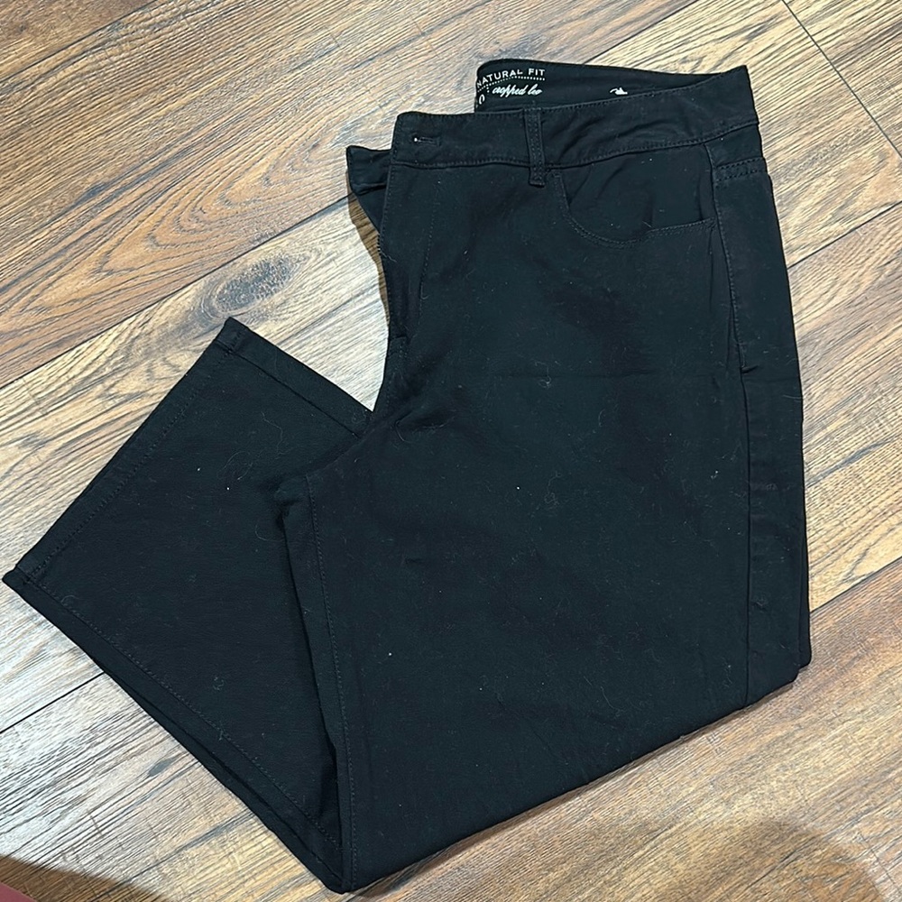 Coldwater Creek Black Natural Fit Cropped Pants